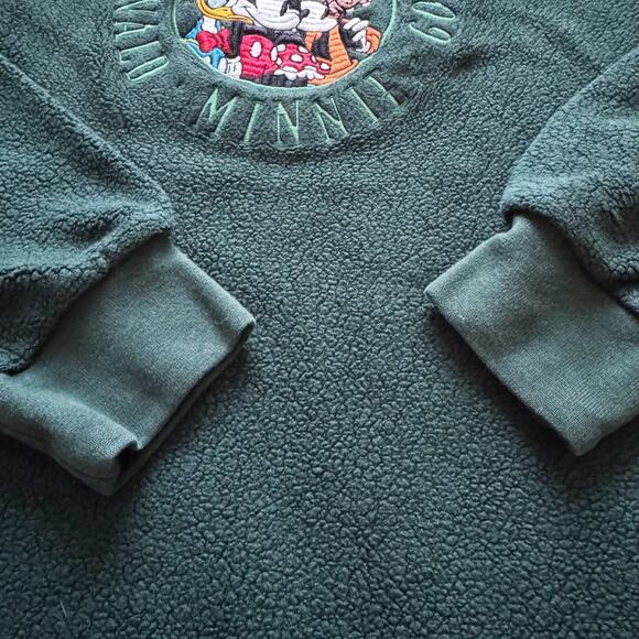VTG Disney Store Mickey Minnie Donald Goofy Sweatshirt Womens M L Green 90s - Picture 5 of 12